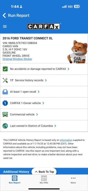 2016 Ford Transit Connect XL