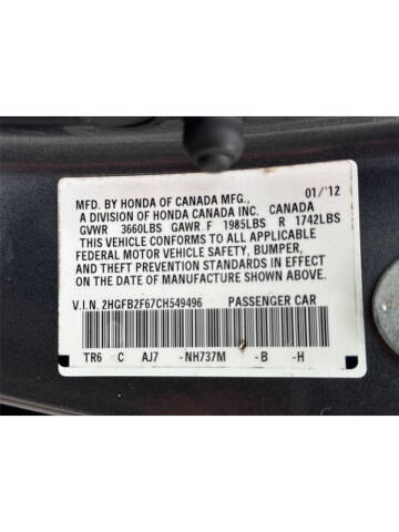 2012 Honda Civic HF