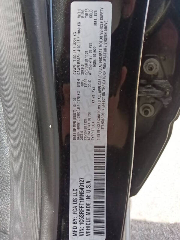 2021 RAM 1500