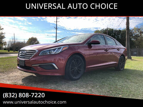 2016 Hyundai Sonata for sale at UNIVERSAL AUTO CHOICE in Houston TX