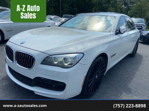 2013 BMW 7 Series for sale at A-Z Auto Sales in Newport News VA