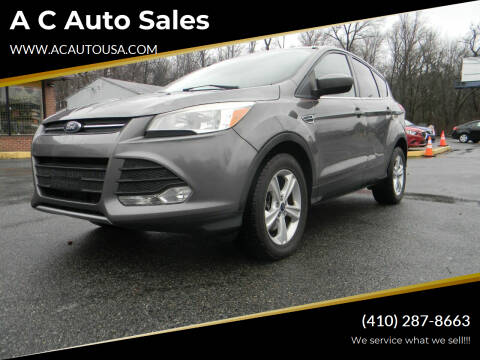 2013 Ford Escape for sale at A C Auto Sales in Elkton MD