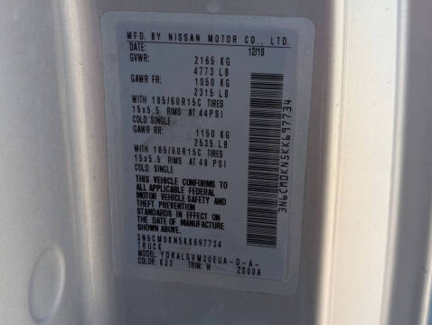 2019 Nissan NV200