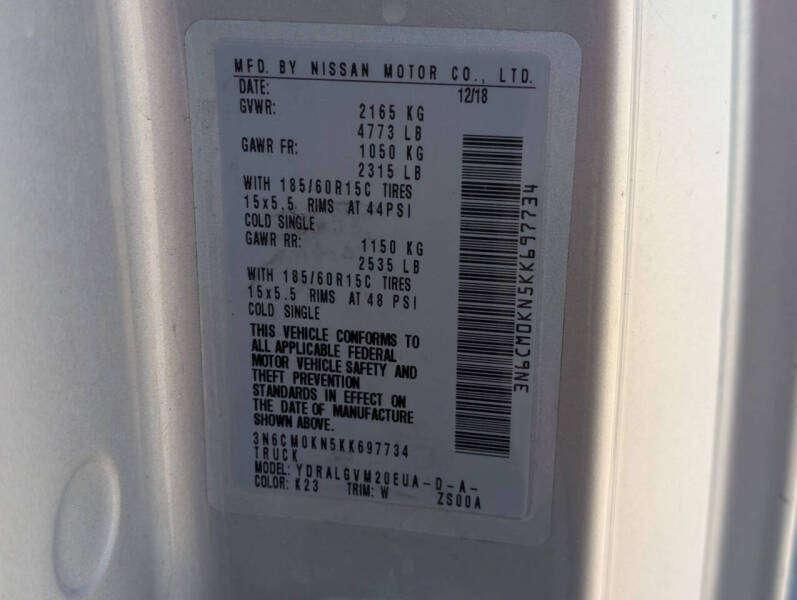 2019 Nissan NV200