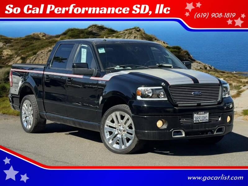 2008 Ford F-150 for sale at So Cal Performance SD, llc in San Diego CA