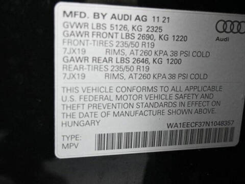 2022 Audi Q3 quattro S line Prem Plus 45 TFSI