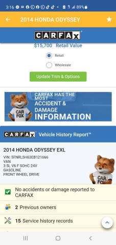 2014 Honda Odyssey for sale at U.S. Auto Group in Chicago IL
