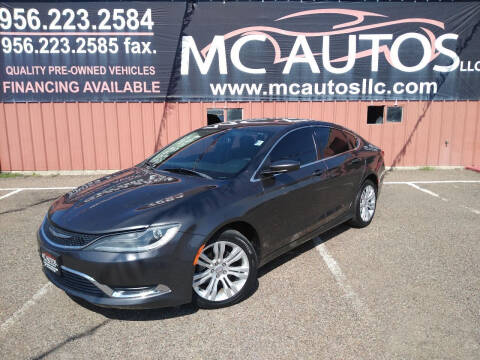 2015 Chrysler 200 for sale at MC Autos LLC in Pharr TX