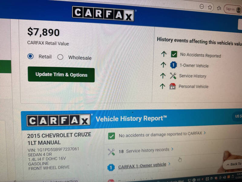 2015 Chevrolet Cruze 1LT Manual