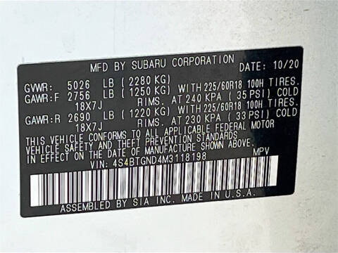 2021 Subaru Outback Limited XT