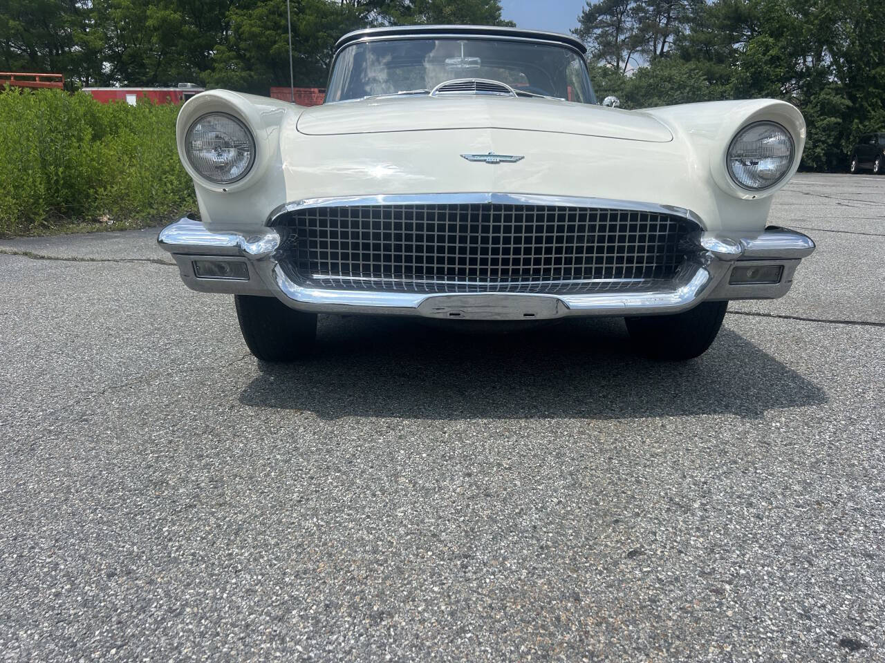 White 1957 Ford Thunderbird Convertible 2