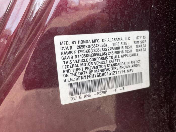 2016 Honda Pilot EX-L w/Navi