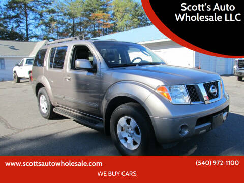 2006 Nissan Pathfinder for sale at Scott's Auto Wholesale LLC in Locust Grove VA