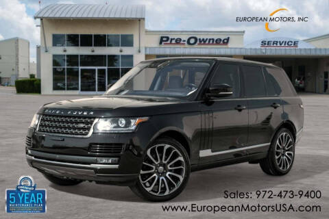 2017 Land Rover Range Rover for sale at European Motors Inc in Plano TX