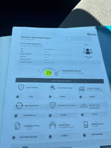 2012 Honda Odyssey EX