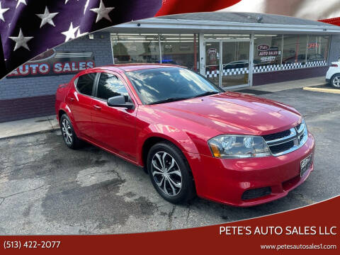 2012 Dodge Avenger for sale at PETE'S AUTO SALES LLC - Middletown in Middletown OH