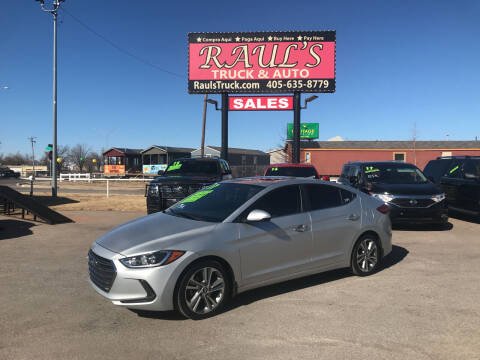 2017 Hyundai Elantra for sale at RAUL'S TRUCK & AUTO SALES, INC in Oklahoma City OK