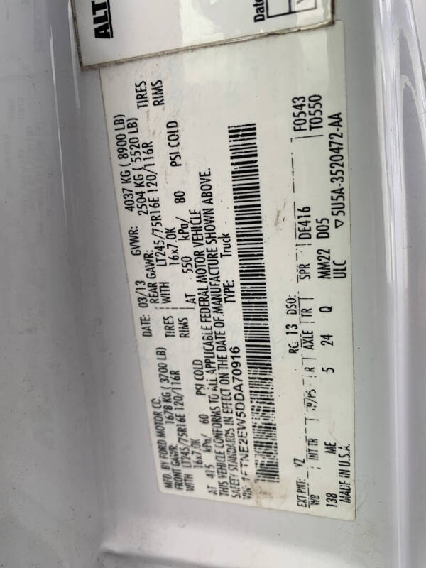 2013 Ford E-Series E-250