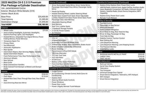 2025 Mazda CX-5 2.5 S Premium Plus