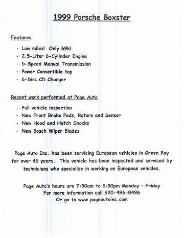 1999 Porsche Boxster