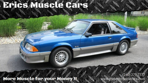 1990 Ford Mustang for sale at Erics Muscle Cars in Clarksburg MD
