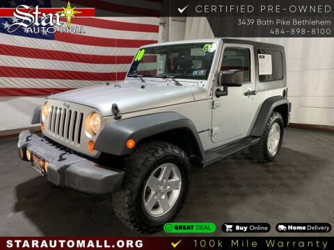 2010 Jeep Wrangler for sale at STAR AUTO MALL 512 in Bethlehem PA