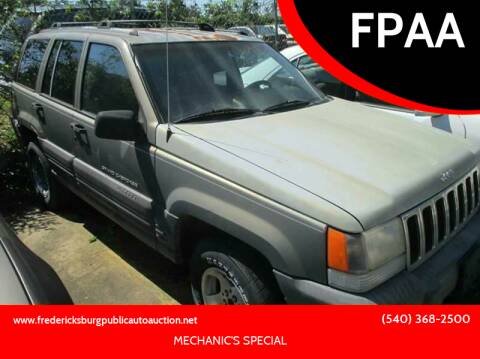 1996 Jeep Grand Cherokee for sale at FPAA in Fredericksburg VA