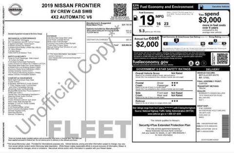 2019 Nissan Frontier SV