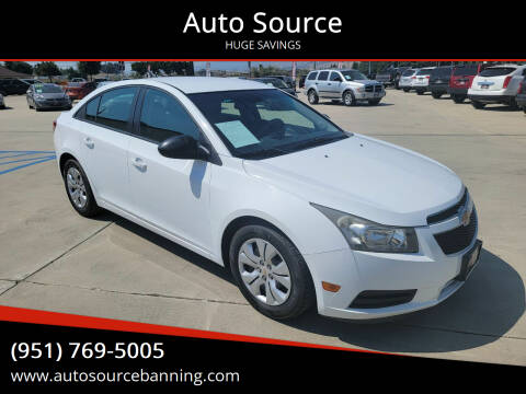 2014 Chevrolet Cruze for sale at Auto Source in Banning CA