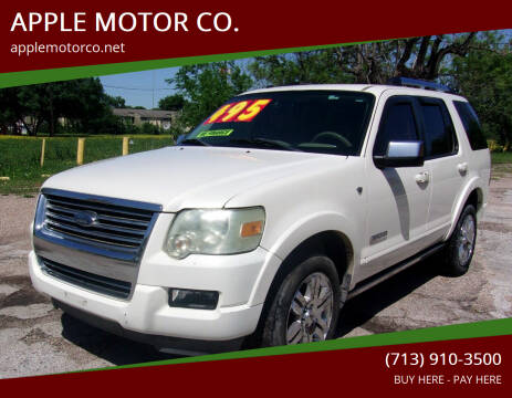 2007 Ford Explorer for sale at APPLE MOTOR CO. in Houston TX