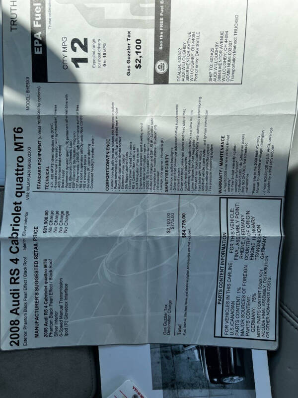 2008 Audi RS 4 quattro