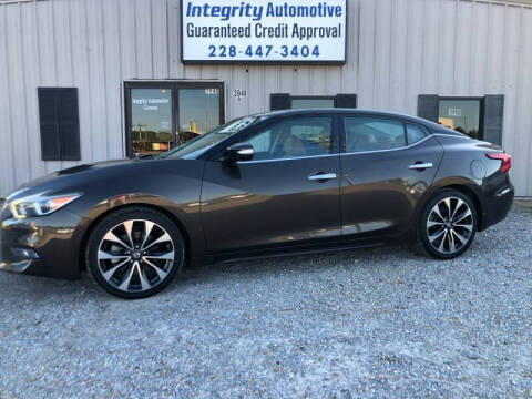 2016 Nissan Maxima for sale at Integrity Auto Sales in Ocean Springs MS