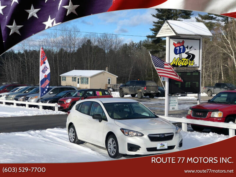 2019 Subaru Impreza for sale at Route 77 Motors Inc. in Weare NH
