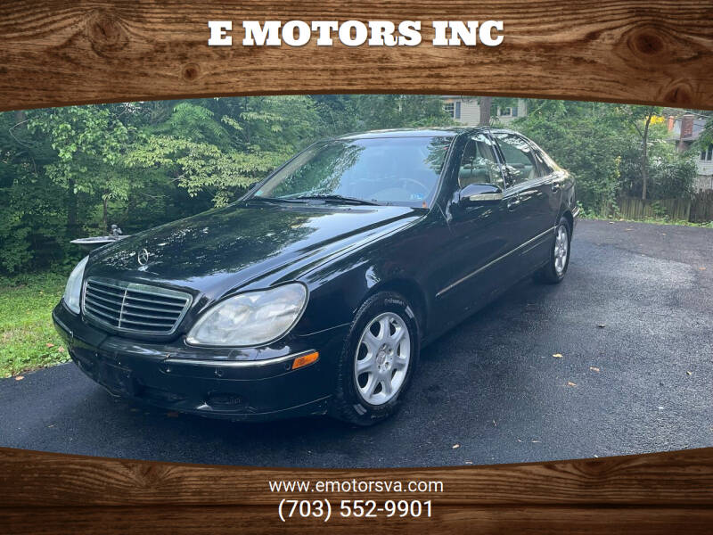 2000 Mercedes-Benz S-Class for sale at E Motors INC in Vienna VA