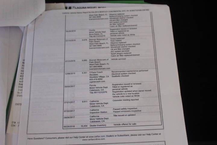 2014 Bentley Continental GT V8