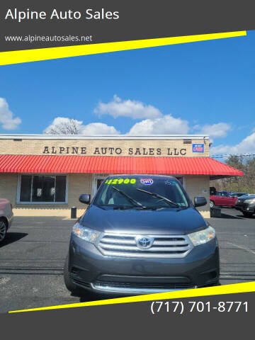 2012 Toyota Highlander for sale at Alpine Auto Sales in Carlisle PA