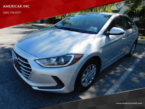 2018 Hyundai Elantra for sale at AMERICAR INC in Laurel MD