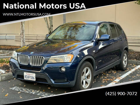 2011 BMW X3 for sale at National Motors USA in Bellevue WA