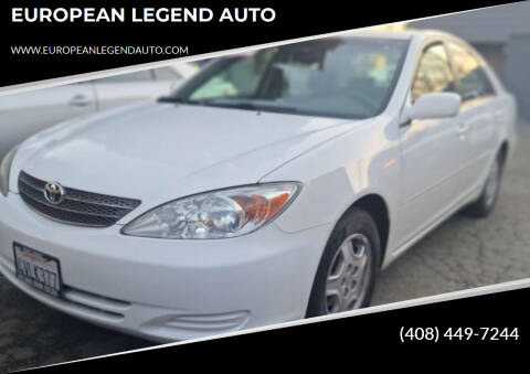 2002 Toyota Camry for sale at EUROPEAN LEGEND AUTO in San Jose CA