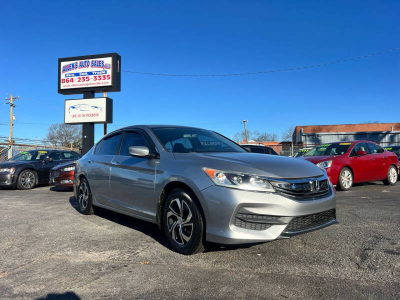 2016 Honda Accord for sale at Allen's Auto Sales LLC in Greenville SC