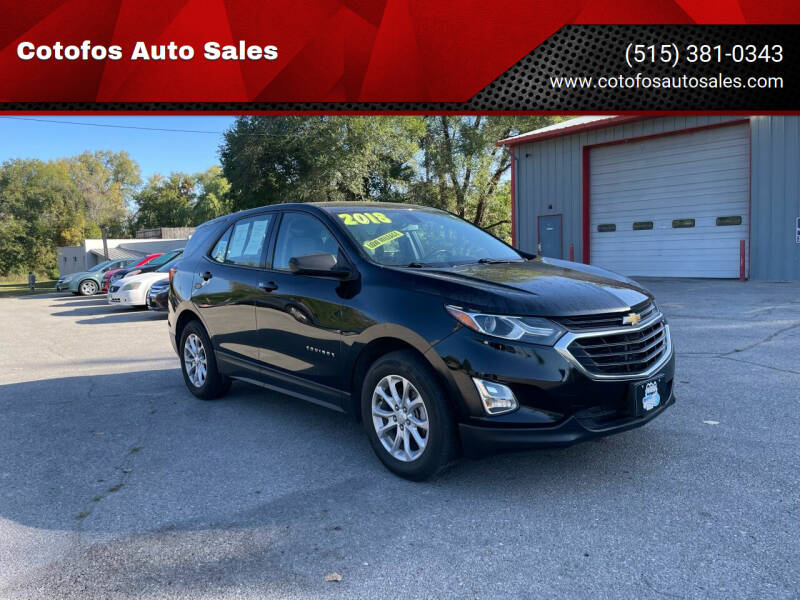 2018 Chevrolet Equinox for sale at Cotofos Auto Sales in Des Moines IA