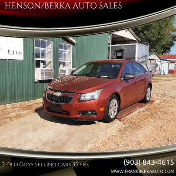 2012 Chevrolet Cruze for sale at HENSON/BERKA AUTO SALES in Gilmer TX
