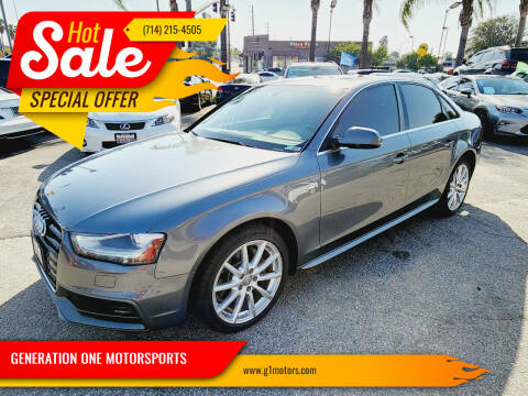 2016 Audi A4 for sale at GENERATION ONE MOTORSPORTS in La Habra CA