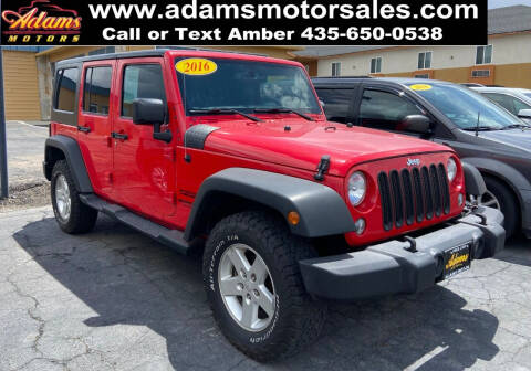 2016 Jeep Wrangler Unlimited for sale at Adams Motors Sales in Price UT