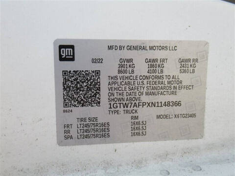 2022 GMC Savana 2500