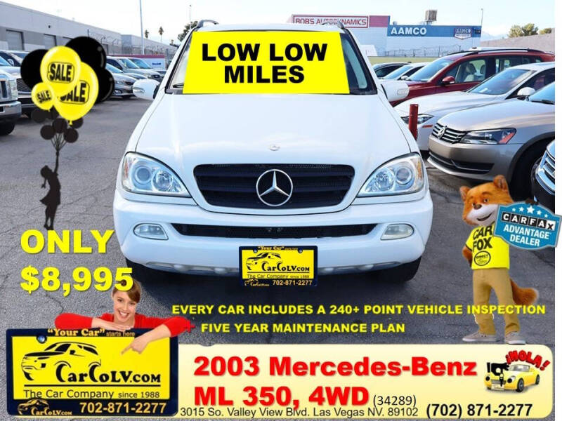 2003 Mercedes-Benz M-Class for sale at The Car Company in Las Vegas NV