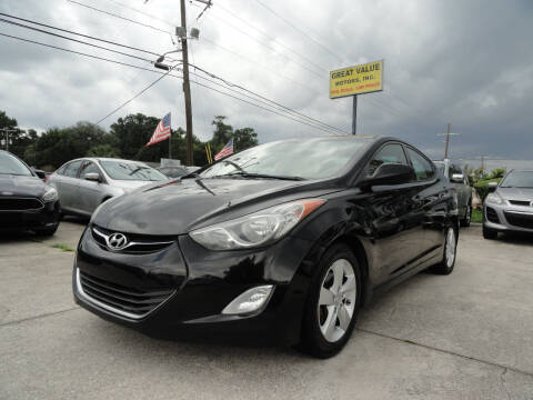 2013 Hyundai Elantra for sale at GREAT VALUE MOTORS in Jacksonville FL