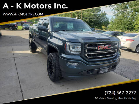 2017 GMC Sierra 1500 for sale at A - K Motors Inc. in Vandergrift PA