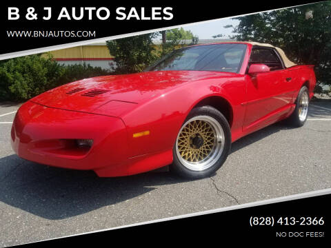 1991 Pontiac Firebird for sale at B & J AUTO SALES in Morganton NC