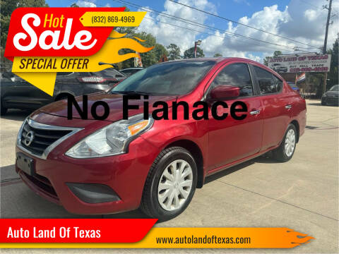 2019 Nissan Versa for sale at Auto Land Of Texas in Cypress TX